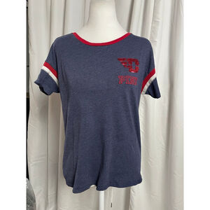 Women's PINK Victoria's Secret Short Sleeve Tee XS Navy Red